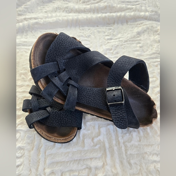 Birkenstock | Shoes | Birkenstock Pisa Vegan Leather Black Slipon ...
